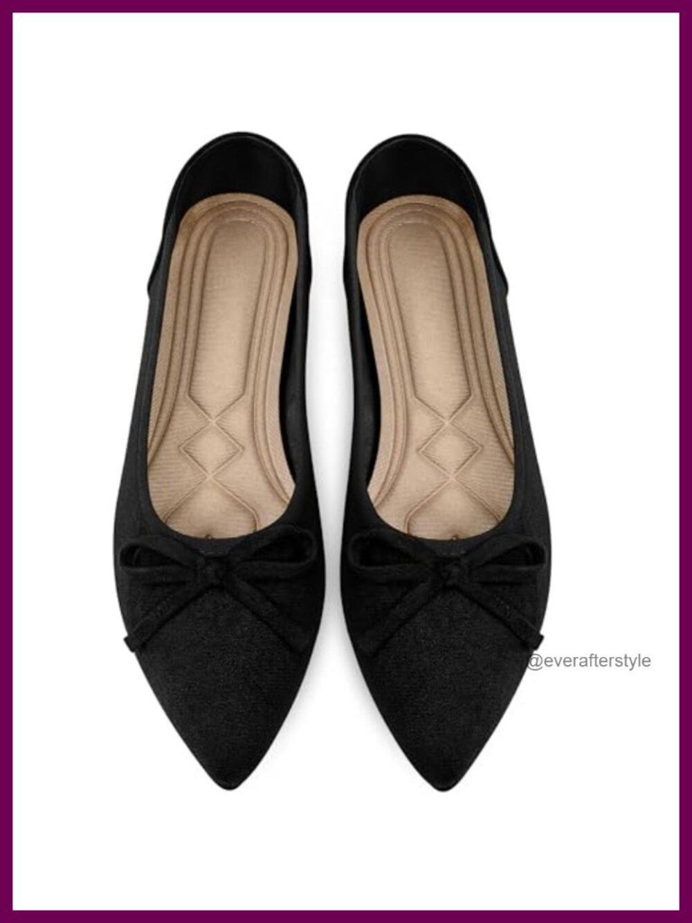 Womens Ballet Flats Lightweight Suede Pointed Toe Slip On Comfortable Office